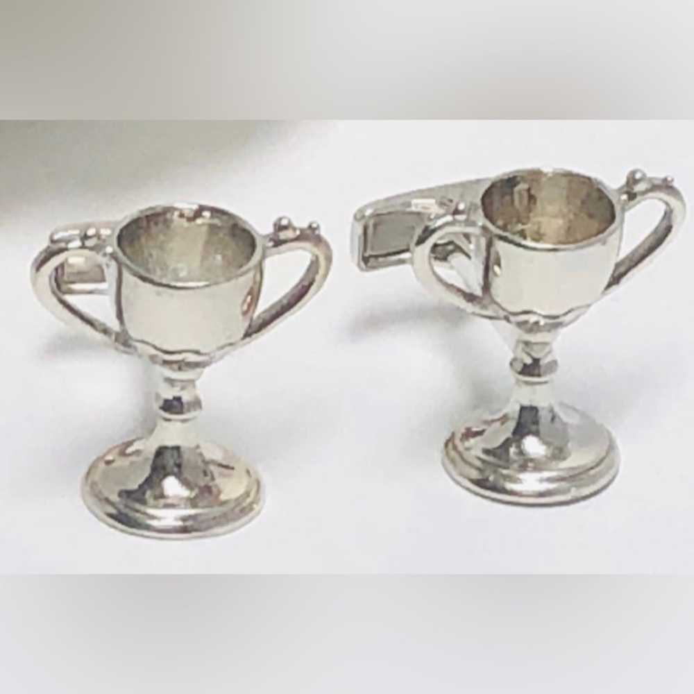 Trophy “Loving Cup” Cuff-Links Sterling Silver .925 By Ravi Ratan Grad Gift? NEW